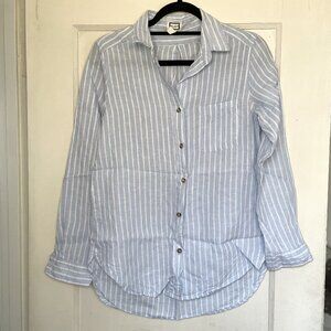 Mo:vint new york - striped 100% linen shirt